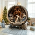 thumbnail image 5 of TOPRenddon Christmas Nativity Scene Ornaments Acrylic 3D Nativity Scene Pendant Hanging Ornament Nativity Scene Christmas Tree Decoration Birth of Jesus Christian Decor, Gift for Family Friends, 5 of 7