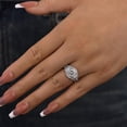 thumbnail image 4 of Kalapi Jewel 1.5 Ct Moissanite Ring Set - 14K White Gold Plated Engagement Ring with Matching Band for Women's - Timeless Round Cut Design - Gift for Proposals and Celebrating Love, 4 of 4