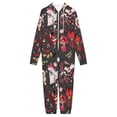 thumbnail image 3 of Hazbin Hotel Men's Hooded Jumpsuit - Zip Up One Piece Pajamas Soft Cozy Winter Warm Plush Loungewear, 3 of 8