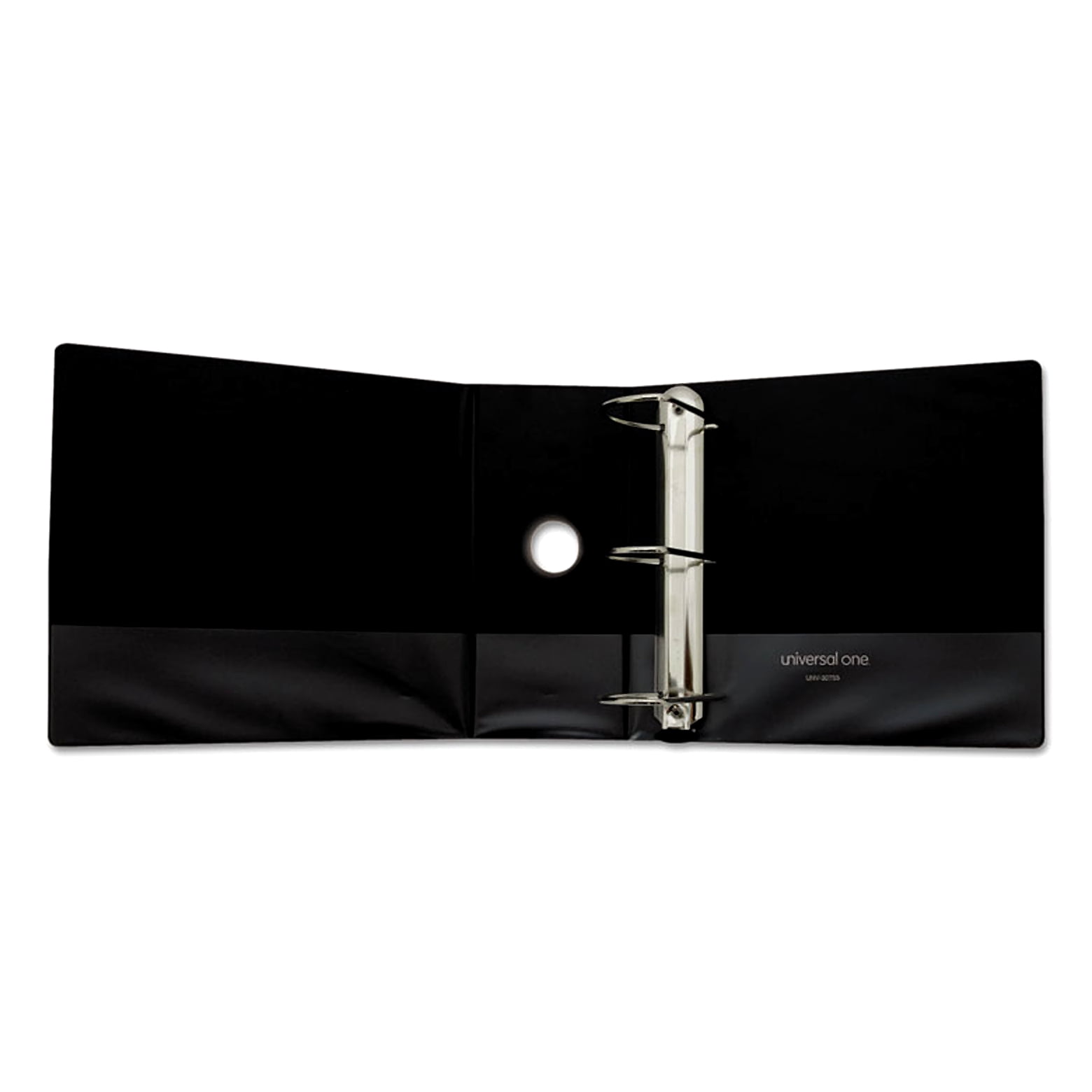 Universal UNV30755 Deluxe Easy-to-Open 5 in. Capacity 11 in. x 8.5 in. (3) D-Ring View Binder - Black