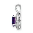 thumbnail image 2 of FB Jewels Sterling Silver Rhodium-plated Diam. & Amethyst Pendant, 2 of 3
