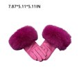 thumbnail image 3 of Jumpingount 1 par de guantes de invierno, guantes de calentamiento elásticos portátiles a prueba de viento, decoración de plumas, accesorio de moda guantes y mitones Tipo 12 Jumpingount AP013119-12, 3 of 6