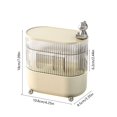 thumbnail image 3 of Rotating Makeup Organizer, Clear Plastic Cosmetic Storage Box with Removable Dividers, Spinning Vanity Organizer for Skincare, Jewelry, and Bathroom Countertop Storage, 3 of 6