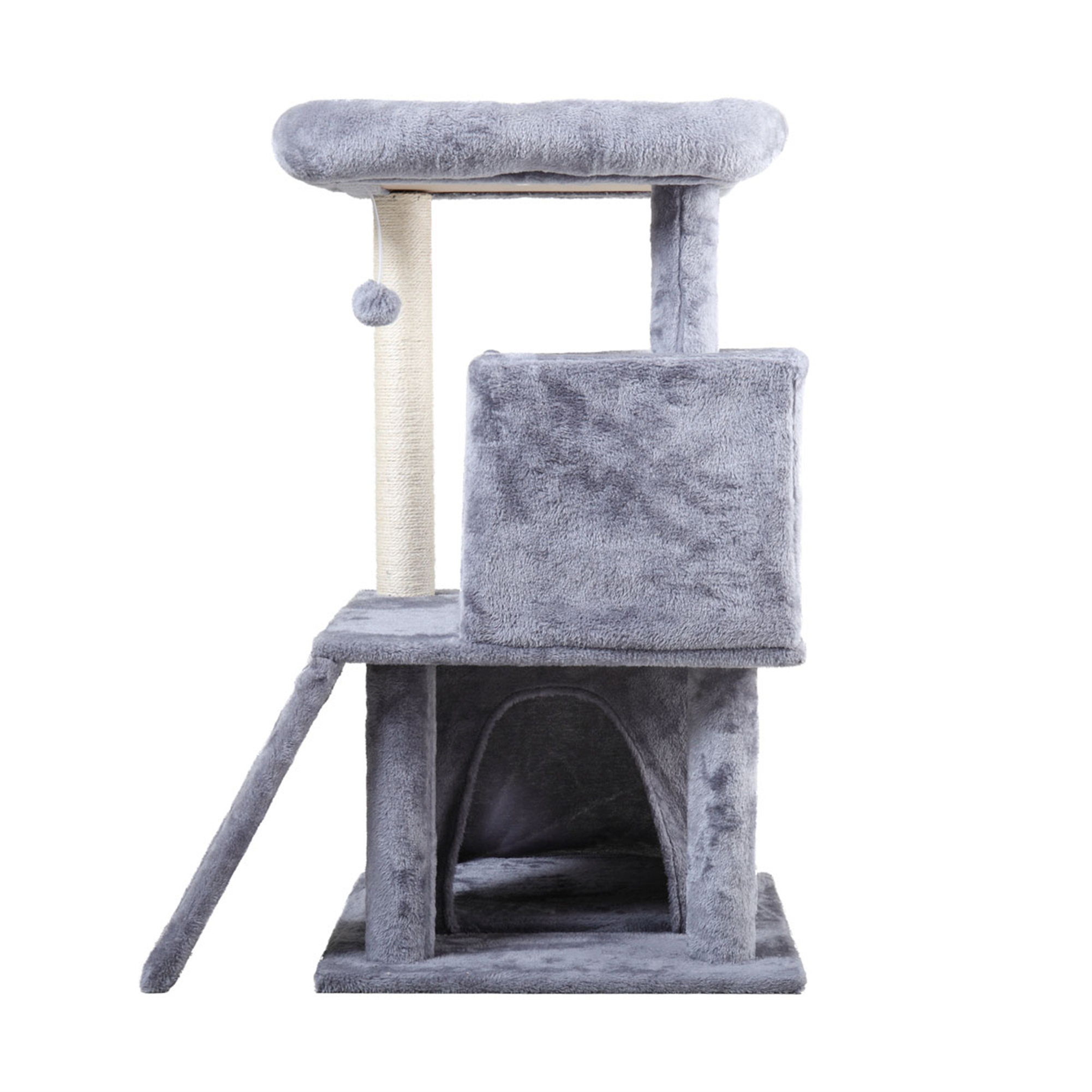 Senbabe 60" Multi-Level Cat Tree Tower with Condo for Large/Midium Cats, Light Gray