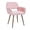 Pink, variant on Furry Desk Chair, Mid-Century Modern Accent Faux Fur Chair for Teen Girls, Comfy Armchair with Wood Look Metal Legs for Living Dining Room, Home Vanity Makeup Office Desk Chairs No Wheel, Camel