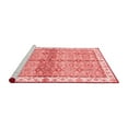 thumbnail image 2 of Ahgly Company Machine Washable Indoor Round Oriental Red Traditional Area Rugs, 6' Round, 2 of 4