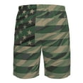 thumbnail image 6 of Disketp Men'S Swim Trunks Hawaiian Breathable Surf Beach Swimsuits Mesh Lining Beach Shorts With Pockets-Jungle Green Camo Usa Flag, 6 of 9
