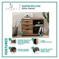 thumbnail image 5 of Drawer Dresser Storage Cabinet for Makeup Dresser Tall Chest of Drawers, Drawer Chest Makeup Cabinet with Wheels Wood Closet Storage Drawers for Bedroom by Naomi Home-Color:Walnut,Size:3 Drawer, 5 of 8