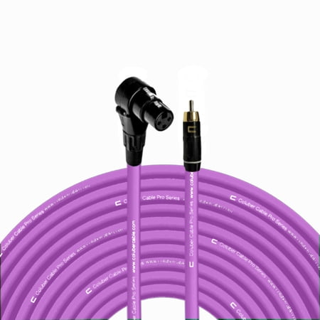 Coluber Cable Balanced Right Angle XLR Female-RCA Male 3-Pin Audio Connector