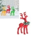 thumbnail image 3 of Adorno Navideño De Terciopelo Con Renos Adornos Navideños De Colores Con Guirnalda Verde Adornos Colgantes Con Ciervos De 5,5 Pulgadas Para Árboles De Navidad Y Fiestas, 3 of 8
