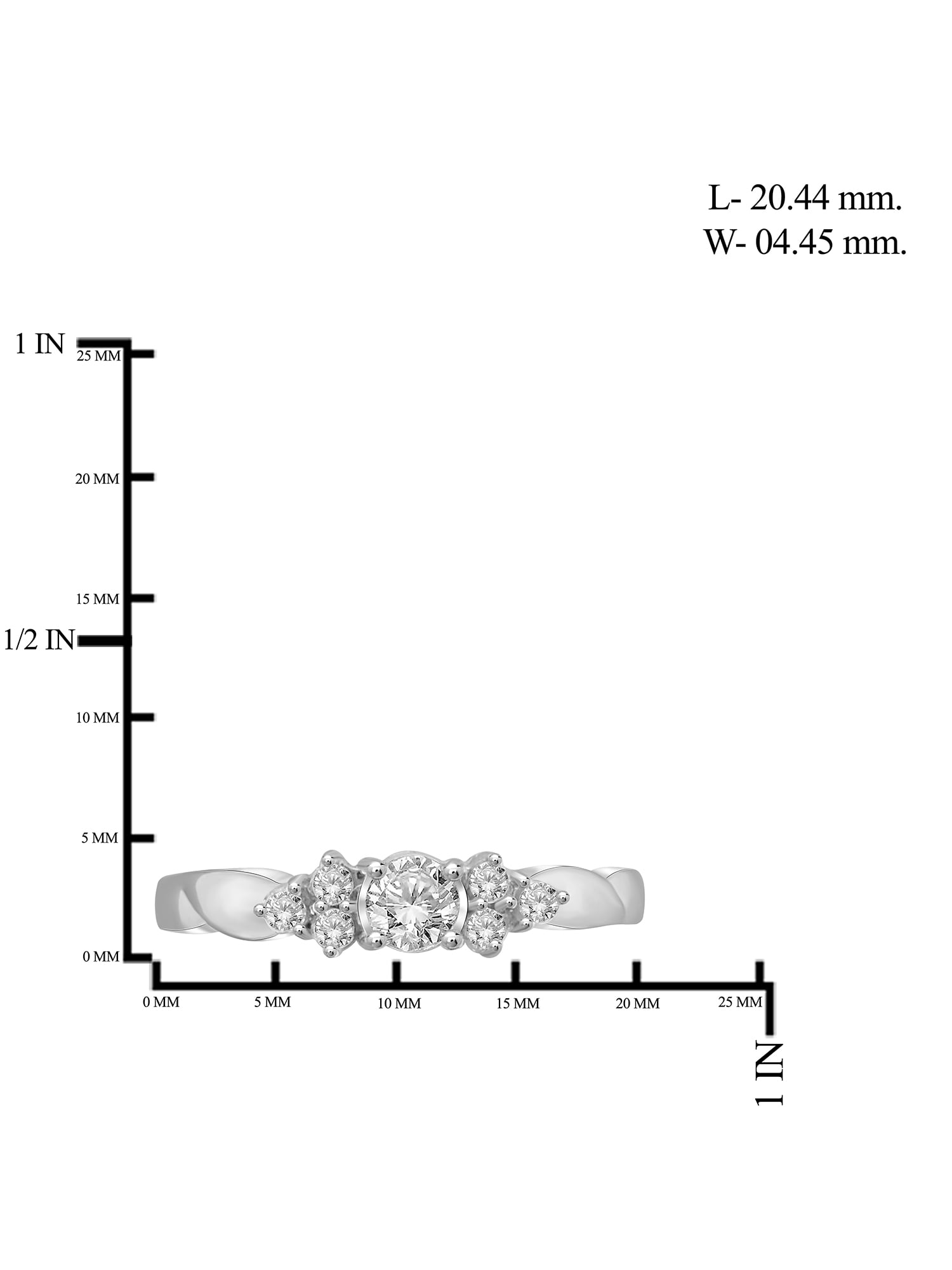 0.925 Sterling Silver 1.00 Carat White Cubic Zirconia Ring for Women | Cubic Zirconias for Everyday Womens Wear