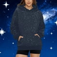 thumbnail image 4 of Men's Solid Color Long Sleeved Hooded Sequin Pullover Hoodie Hoodie, 4 of 7