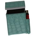 thumbnail image 5 of Croc Print Genuine Leather Cigarette Pack Holder Flip-Top Pouch Smoke Carrying Hard Case Croco Cowboy Style, 5 of 9