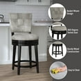 thumbnail image 4 of Hillsdale Kaede 40.25" Wood Transitional Counter Stool in Gray, 4 of 10