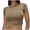 Coffee, variant on Hauaitttt Womens Basic T Shirts Neck Short Sleeve Crop Tops Cute Summer Tops Slim Fit Tees Outfits French Flag Sports Bra Womens Sports Bra Tops Women Workout Sports Bras Open Back Sports Bras for