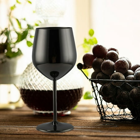 

Clearance 304 Stainless Steel Red Wine Glass Single Layer Goblet Restaurant stainless Steel Wine Glass.530ml