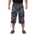 thumbnail image 4 of X RAY JEANS Mens Belted 18" Inseam Below Knee Long Cargo Shorts, Black Camo, 32, 4 of 7