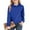 Dark Blue, variant on Girls Classic Solid Color School Uniform Long Sleeve Shirts for 1-12 Years