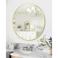 thumbnail image 1 of TROPOW Bathroom Mirror,18 Inch Gold Round Mirror Wall Mounted Round Mirror for Bathroom Decor,Vanity Round Metal Mirror Decorative Round Mirror Wall Mounted Makeup Mirror, 1 of 9