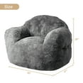 thumbnail image 4 of Zzistar Giant Bean Bag Chair Sofa, Hign Density Foam Filled Sofa Chair with Armrest, Large Bean Bag Couch for Adults and Kids, Dark Gray, 4 of 7