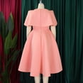thumbnail image 5 of AURA Plus Size Elegant Off Shoulder A Line Midi Dress High Waist Puff Sleeve Summer Banquet African Party Dress, 5 of 10