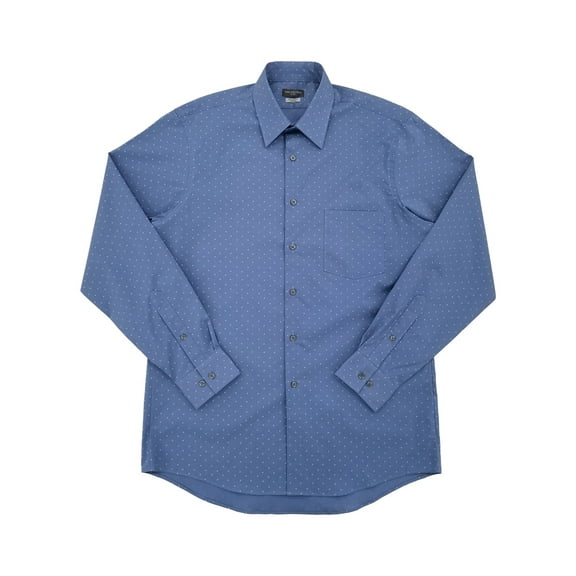Van Heusen Mens Stream Blue Flex Collar Long Sleeve Button-Up Shirt XX-Large