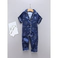 thumbnail image 2 of Summer Baby Kids Girls Boys Standing Bear Sleepwear Set Short Sleeve Blouse Tops+Night Pants, 2 of 2