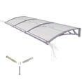 thumbnail image 4 of 40"x60" Window Awning Door Canopy with Independent Drainage Sink, Heavy Duty Grey Bracket, Clear Transparent Panel, UV Rain Snow Protection, Weather Resistant Outdoor Shelter for Porch and Patio, 4 of 18