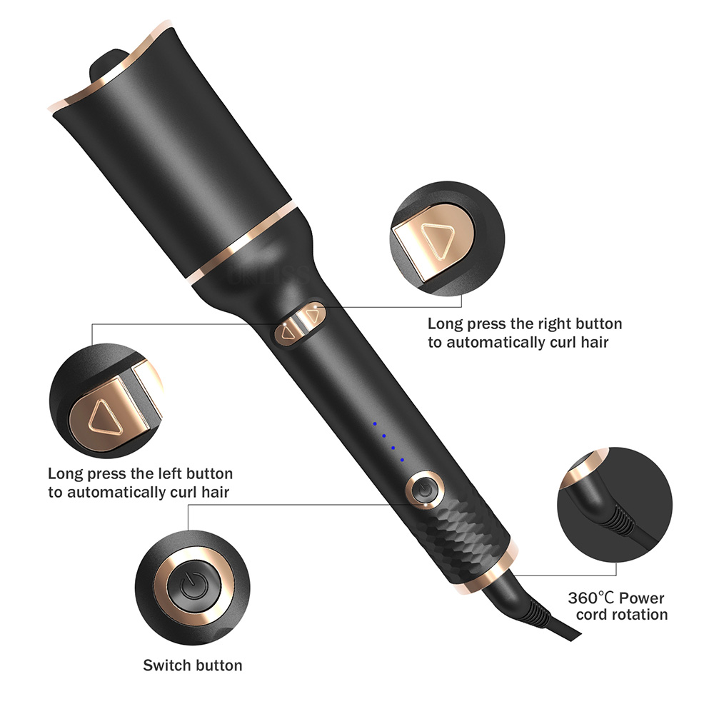 Automatic Hair Curler Ceramic Rotating Curling Iron Professional Hair Rollers Styler Electric Crimper Curling Wand Styling Tools