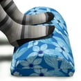 thumbnail image 3 of Floral Foot Rest, Botanical Top View of Flower Petals Blossoming in Monochrome Style, Non-Slip Backing Adjustable Ergonomic Memory Foam Leg Support for Office, Azure Blue Pale Blue, by Ambesonne, 3 of 5
