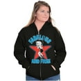 thumbnail image 3 of Betty Boop Cartoon Fabulous and Free Women Plus Size Zipper Hoodie Brisco Brands 4X, 3 of 5