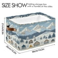 thumbnail image 4 of Yayeee Canvas Storage Basket with Handles for Shelves Fabric Bins Closet Organizer, Winter Village Serenity, 4 of 8
