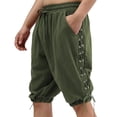 thumbnail image 3 of Ceisia Men's Cotton Casual Lantern Shorts Relaxed Fit with Elastic Drawstring Waist & Side Lace-Up Detail Gifts, 3 of 7