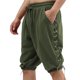 thumbnail image 3 of Pantalones de Cintura Elástica Casual de Color Sólido Pantalones Delgados con Bolsillos, Correas Laterales Cordones de Cintura Elástica Pantalones Cómodos para el Verano Diario, 3 of 7
