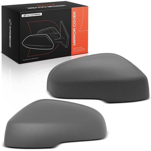 A-Premium 2 PCS Driver and Passenger Side Rearview Mirror Covers Caps - Compatible with Volvo S60 2011-2018, S80 2012-2016, V60/V60 Cross Country 2015-2018 - Primed Gray, with Turn Signal Hole