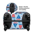 thumbnail image 4 of Lsque Sailboats On A Waves Printed Luggage Cover, Travel Luggage Protector,Scratch and Dirt Resistant, Fits 18-32 Inch Luggage - Large, 4 of 9