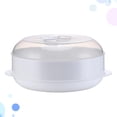 thumbnail image 2 of Steamer Basket Dim Sum Steamed Rack Microwave Oven Special Box Kitchen Steamer Heats Up With Cover For Food Fish (Single Layer), 2 of 8