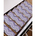 thumbnail image 3 of Northern Europe Stair Treads Non Slip for Steps Purple Geometric Wave Stripes 4 Pcs Reusable Adhesive Stair Runner Mats for Dogs Elders Carpet Treads Rugs for Staircase 8x30 In, 3 of 7