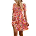 thumbnail image 2 of SYKT Women's Dresses Casual Summer Print Ruffle A Line Short Sleeve Mini Floral Dress for Women, 2 of 7