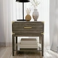 thumbnail image 6 of Plank+Beam Solid Wood Nightstand with 1 Drawer, Contemporary Side Table for Bedroom, Clay, 6 of 9