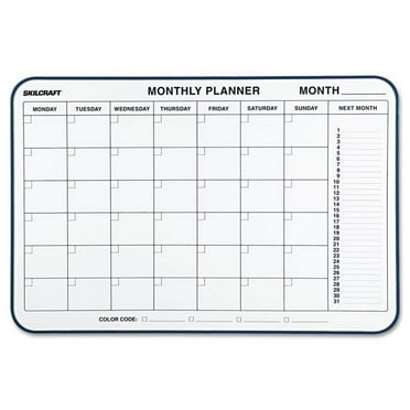NSN 24 x 36 in. Quartet 1-Month Cubicle Calendar Board