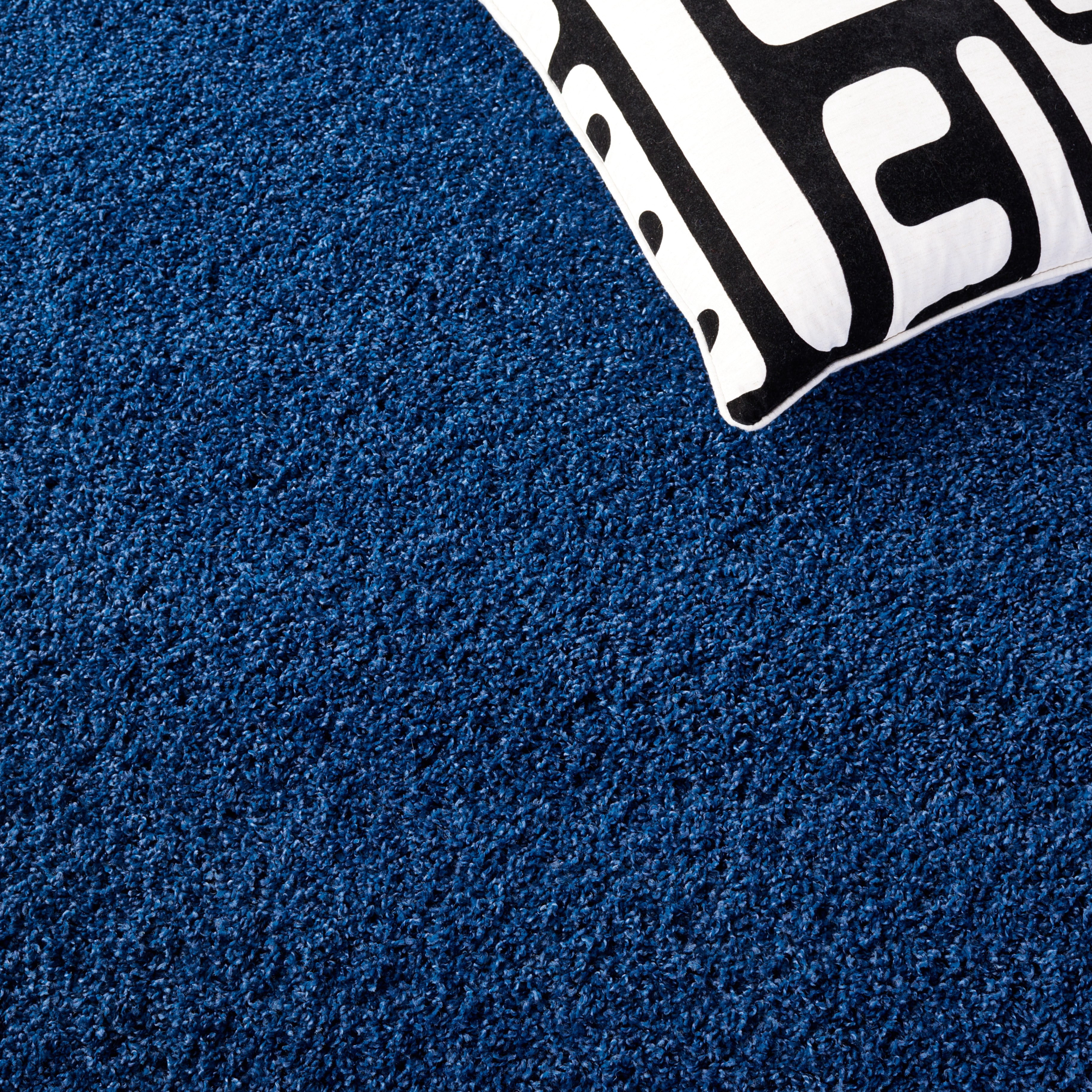 Safavieh Laguna Neven Solid Shag Area Rug, Blue, 4' x 4' Square