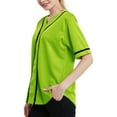 thumbnail image 2 of Ma Croix Women's Baseball Button Down Hip Hop Jersey, 2 of 6