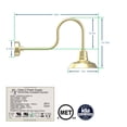 thumbnail image 2 of Cocoweb 12" Vintage LED Barn Light in Brass with Industrial Arm, 2 of 6