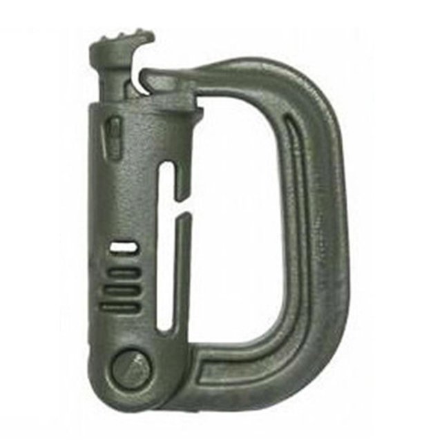 Mosquetón para mochila en forma de D para exteriores, cierre colgante de acero y plástico (verde militar) Ehuebsd Para Estrenar