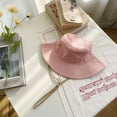 thumbnail image 5 of Sombrero de pescador con cuerda a prueba de viento para mujer, sombrilla antiultravioleta para salida de verano, color de contraste de circunferencia, 56-58cm, 5 of 5
