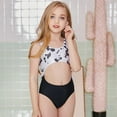 thumbnail image 6 of Bullpiano 7-11T Girls Print Swimsuits Breathable One Piece Bathing Suits for Kids Quick Dry Summer Beach Swimwear Bow Princess Beachwear Summer Vacation Gift for Girls (Black), 6 of 6