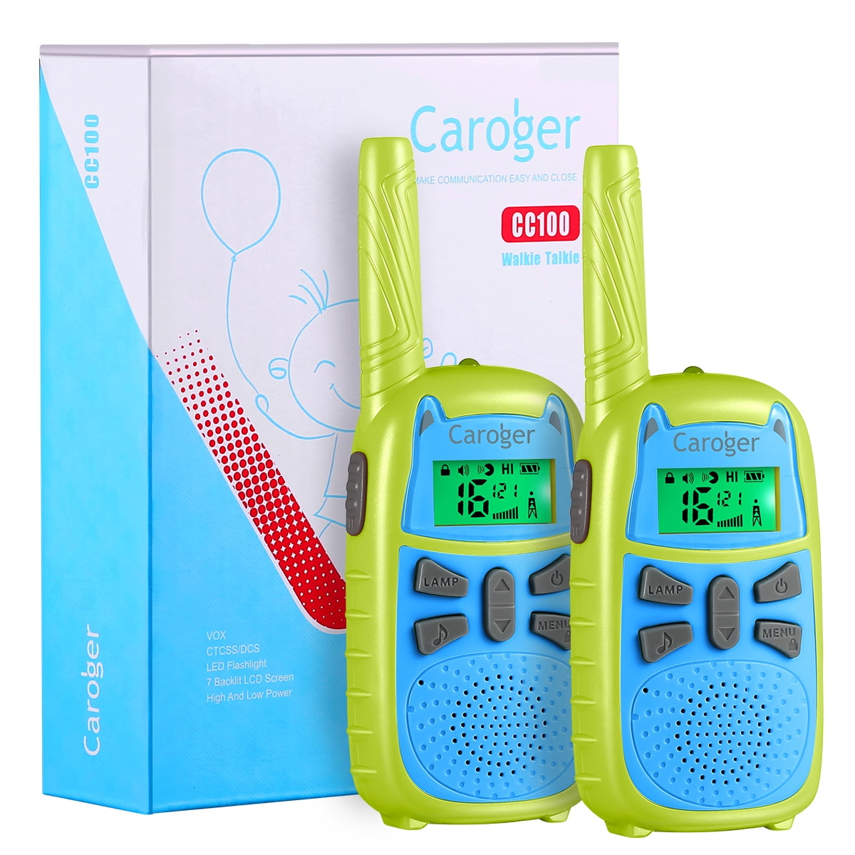 Walkie Talkies,2ps Kids Caroger CC100 Two Way Radio, FRS 462467MHz 22