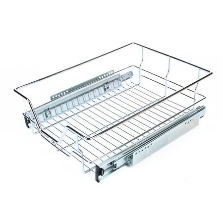 Five Basket Pull Out Pantry - Ashata Kitchen Sliding Cabinet Organizer, Pull Out Chrome Wire Storage Basket Drawer Kitchen Cabinets,Kitchen Sliding Cabinet Organizer