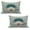 Almond Green Teal, variant on Whale Quilted Pillowcover Set of 2, Whales Tail in Ocean on Full Moon Diving in Water Swimmer Marine Animal Print, Standard Queen Size Pillow Cover Bedroom, 30" x 20", Yellow Grey Blue, by Ambesonne
